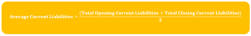 Average Current Liabilities Formula