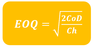 EOQ Formula for inventory management