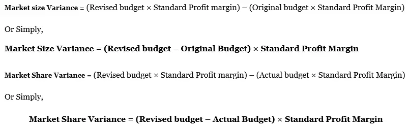 Market Size and Market Share Variance Formula