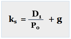Dividend Growth Model Formula to calculate cost of common stock equity