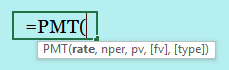 PMT Formula to Calculate Total Annual Payment of Notes Payable