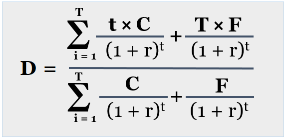 Duration of bond formula