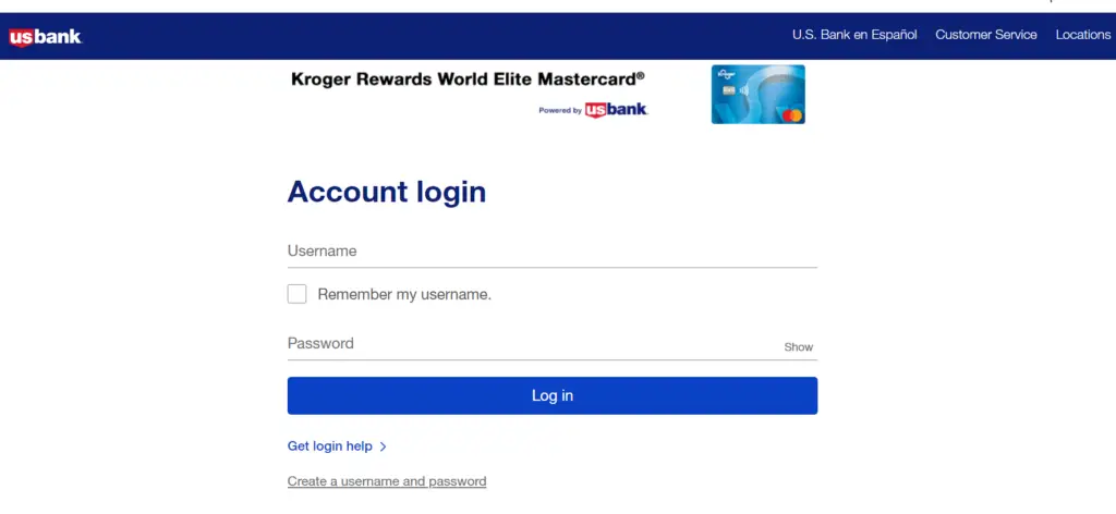 Kroger Rewards World Elite Mastercard Login